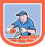 Bricklayer Mason Plasterer Worker Cartoon