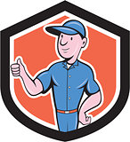 Handyman Repairman Thumbs Up Cartoon
