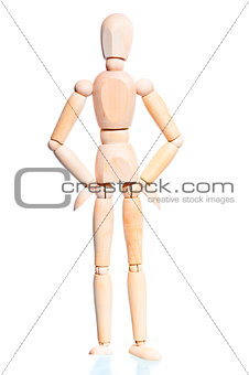 Mannequin man posing on a white background