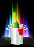 Champagne on Abstract Spectrum Background