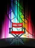 Director Chair on Abstract Spectrum Background