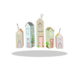 cute little house vector illustration art cute