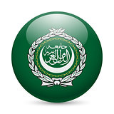 Round glossy icon of Arab League