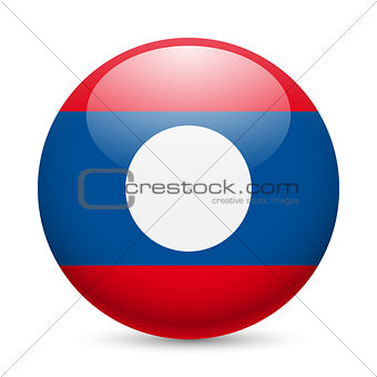 Round glossy icon of Laos