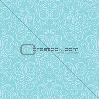 Seamless vector ornament on a blue background