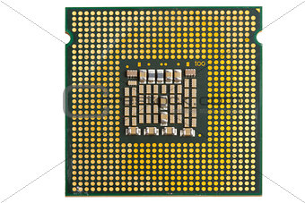 computer processor on a white background