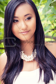 attractive young asian woman beauty portrait 