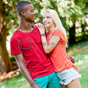 young couple in love summertime fun happiness romance 
