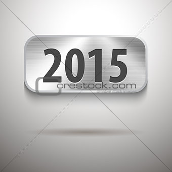2015 digits on brushed metal tablet