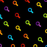 Background with colorful magnifying glasses
