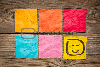 blank sticky notes with smiley