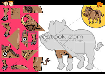 cartoon warthog jigsaw puzzle game