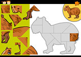 cartoon capybara jigsaw puzzle game