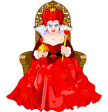 Angry Queen on throne
