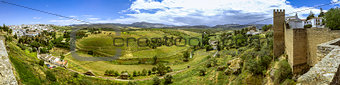 Ronda landscape panoramic view. (Spain)