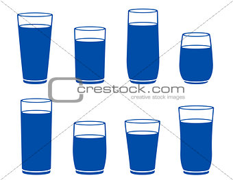 water glass silhouette