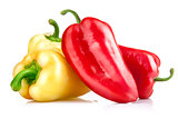 Fresh red and yellow pepper