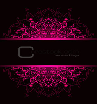 Background with pink ornament