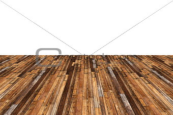 abstract mahogany floor on white