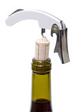 Corkscrew with Bottle of Wine