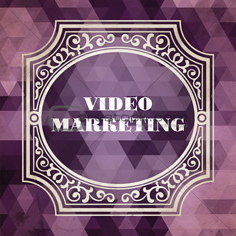 Video Marketing Concept. Vintage design.
