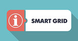 Smart Grid on Turquoise in Flat Design.