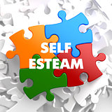 Self Esteem on Multicolor Puzzle.