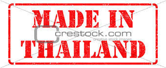 Made in Thailand - Red Rubber Stamp.