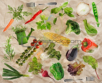 Vegetarian Food Background