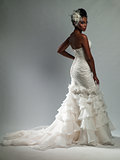 African-American woman in a wedding dress