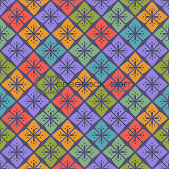 Seamless Floral Geometric Pattern