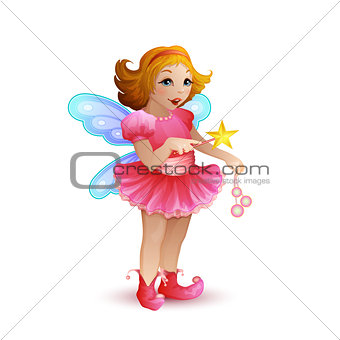 Vector illustration of funny fairy