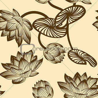Seamless vector floral pattern