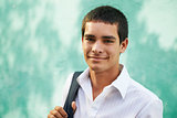 College student-Portrait of young man smiling 