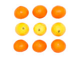 Orange and lemon fruits