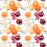 Seamless pattern of multicolored onions