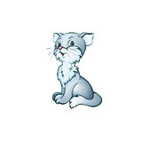 Vector illustration of cat in cartoon style