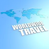 Worldwide travel world map