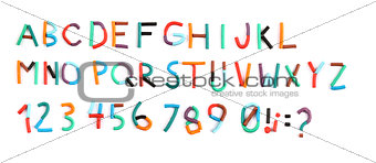 plasticine color alphabet 