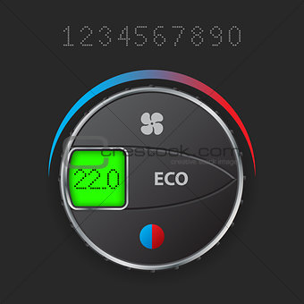 AC control with editable lcd