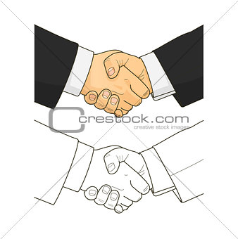 Male handshake