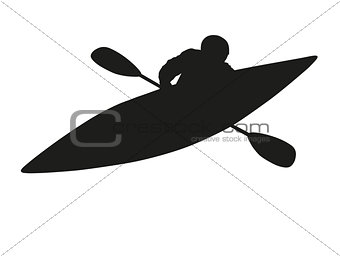 Vector - Kayak Paddler Silhouette