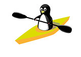 Vector - Penguin Kayak