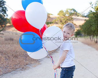 boy celebrating 4th of July