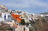 houses of oia on greek island santorini