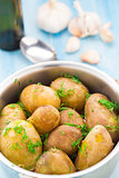 Boiled potatoes with fresh dill
