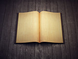 open blank old book