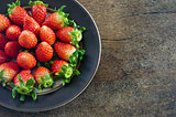 strawberries  on  dish  