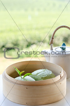  green tea Mantou 