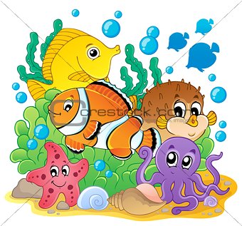 Coral fish theme image 1